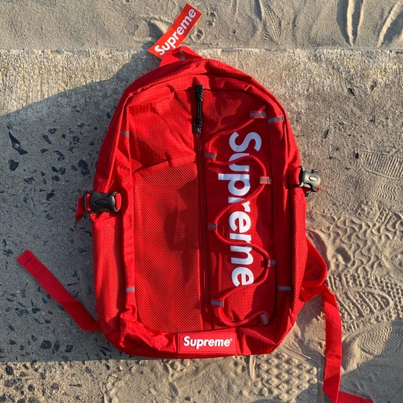 supreme ss17 red backpack